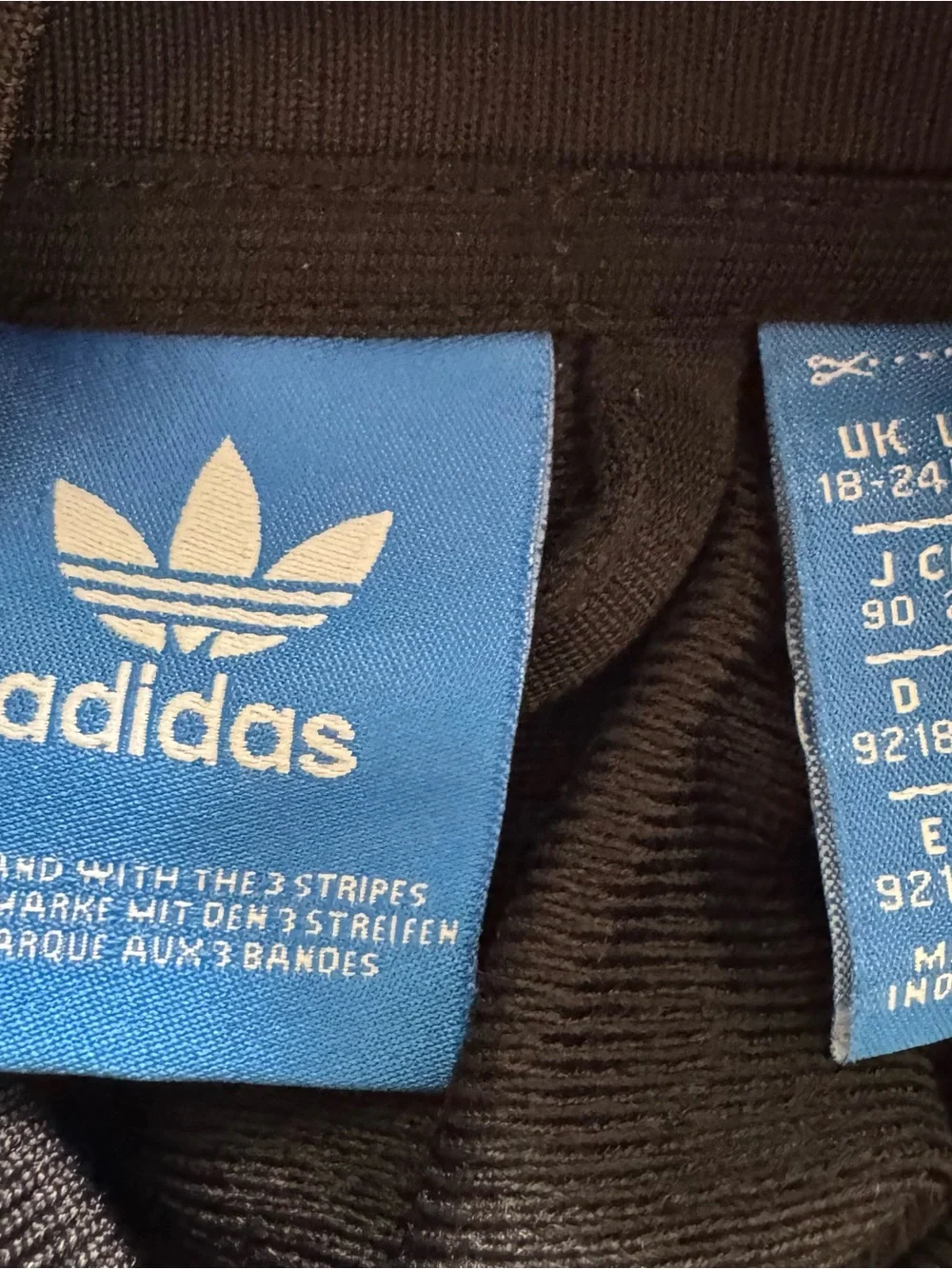 adidas Black Kids Track Jacket with White Stripes